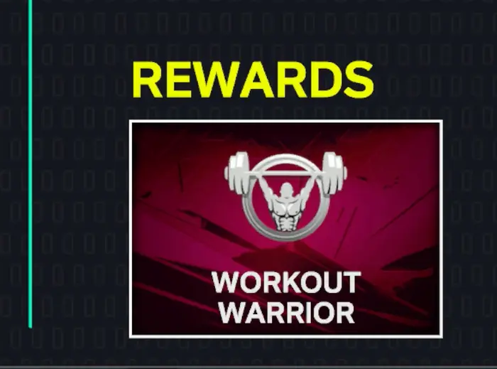 The NBA 2K27 Workout Warrior badge reward art from the Gatorade Training Facility